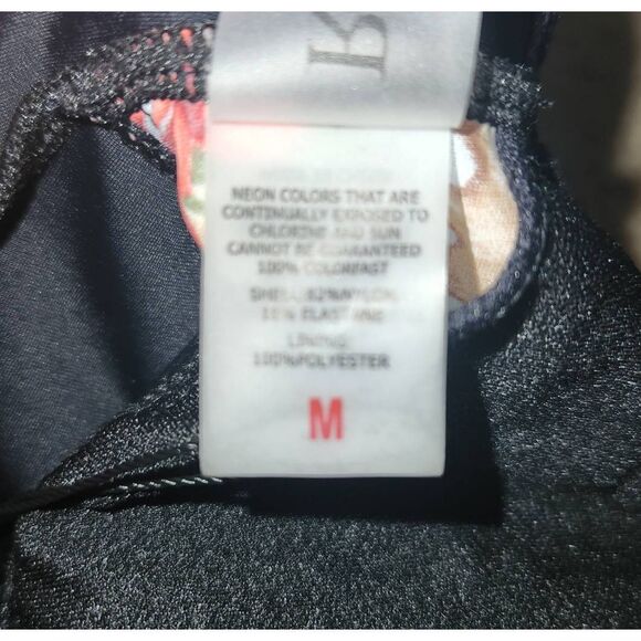 Rekita Ladies tankini swim top Black leopard and rose print size M - Picture 4 of 4